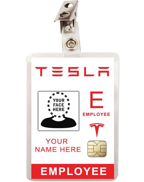 Custom Tesla Employee ID Badge Badge