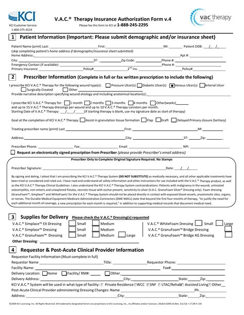 Kci Wound Vac Form Printable - Printable Forms Free Online