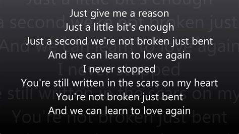 Pink Just Give Me a Reason Letra Chords - Chordify