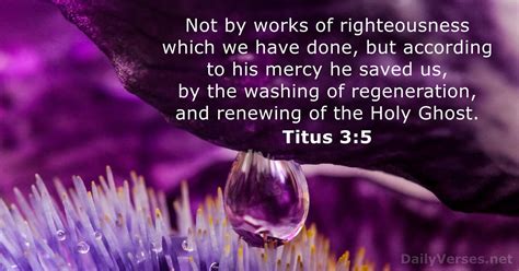 June 5, 2019 - Bible verse of the day (KJV) - Titus 3:5 - DailyVerses.net