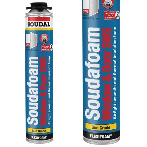 Soudal Soudafoam Window Door SWS Airtight Acoustic Gun Grade Expanding Foam 750ml | Sealants and ...