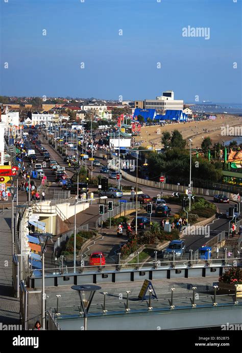 east facing - a view of Southend on Sea seafront from the pier terrace ...