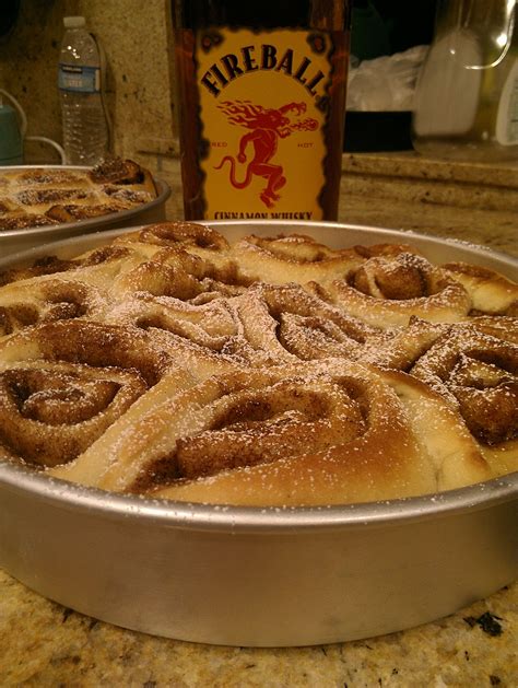 Whiskey Caramel Cinnamon Rolls with Fireball Cinnamon Whisky | Fireball recipes, Alcoholic ...