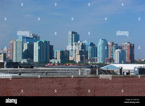 Newport, New Jersey Skyline from across the Hudson River in Manhattan ...