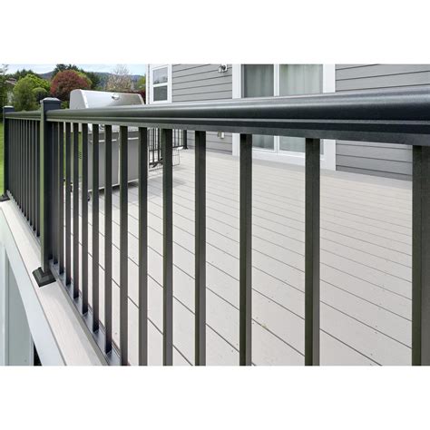 Deck Railing 36 in. x 6 ft. Water Resistant Aluminum Black Pre-Assembled - Tankless