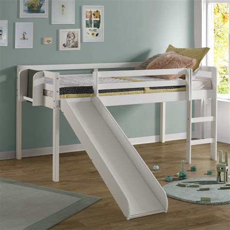 Cindy Low Loft Bed with Fun Slide by Naomi Home | Kids loft beds, Kids bed frames, Toddler loft beds