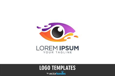 Colorful eye logo design template