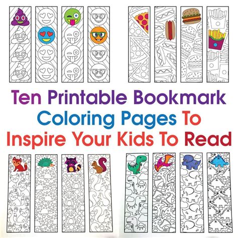 Free Printable Bookmark Templates To Color