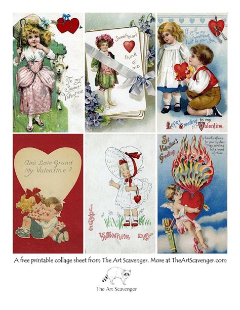 Free Printable Vintage Valentines — The Art Scavenger