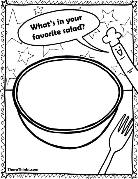 Salad Coloring Page at GetColorings.com | Free printable colorings pages to print and color