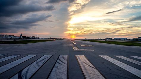 HD wallpaper: Runway Sunset HD, nature | Wallpaper Flare