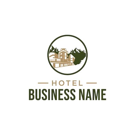 Premium Vector | Mountain hotel Vector Logo Design