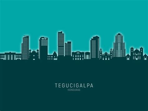 Tegucigalpa Honduras Skyline #26 Digital Art by Michael Tompsett - Pixels