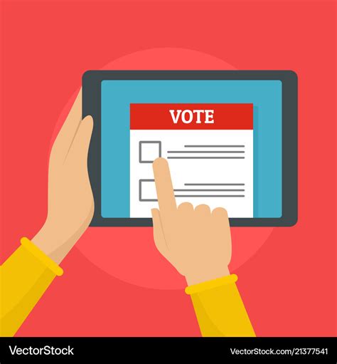 Online voting background flat style Royalty Free Vector