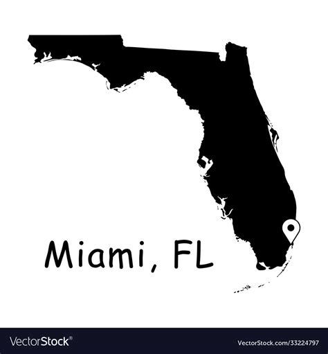 Miami On The Map Of Florida - Ronny Cinnamon