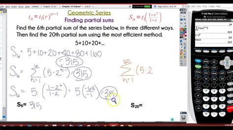 Geometric Partial Sums - YouTube