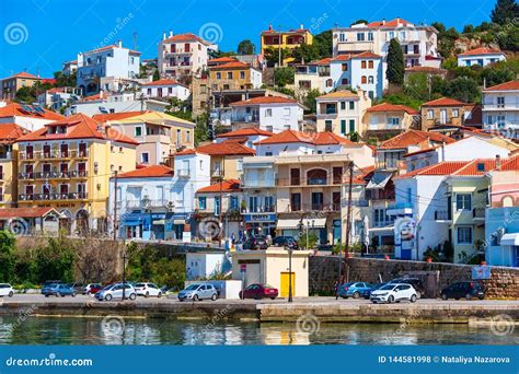 Pylos, Greece Panoramic Town View Editorial Stock Photo - Image of ...