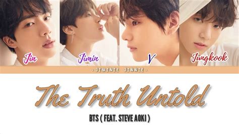 BTS (방탄소년단) - The Truth Untold (feat. Steve Aoki) | Color Coded Lyrics ...