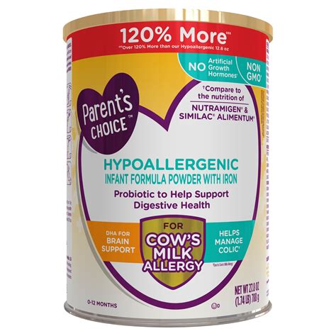 Parent's Choice Hypoallergenic Infant Formula Powder, 27.8 oz Canister - Walmart.com