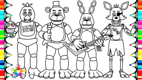 Five Nights at Freddy's New Coloring Pages / How To Color All Main ...