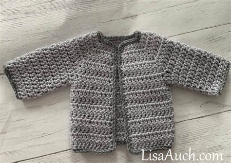 Free Crochet Patterns and Designs by LisaAuch: Free Crochet Pattern for a Newborn Baby Cardigan ...