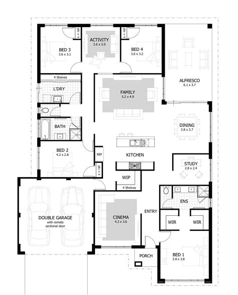 4 Bedroom House Plans & Home Designs | Celebration Homes | Bungalow ...