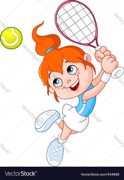 Cartoon tennis player Royalty Free Vector Image