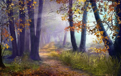 art, Autumn, Forest, Autumn Wallpapers HD / Desktop and Mobile Backgrounds