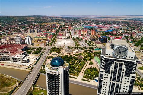 The rebuilt center of Grozny from above · Russia Travel Blog