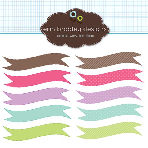 Erin Bradley Designs: NEW! A Day in the Park & Colorful Wavy Text Flag Graphics