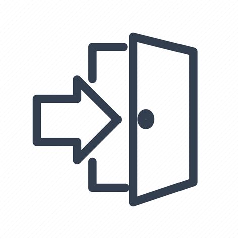 Arrow, door, exit, interface, open door icon - Download on Iconfinder