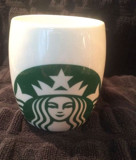 Starbucks Coffee Mug Cup 2010 Barrel Green Mermaid Logo 14 oz White Ceramic #Starbucks ...