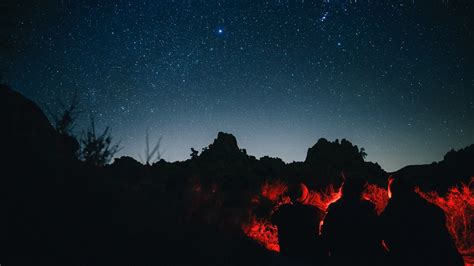 1920x1080 Resolution People Sitting Around Campfire In Dark Night 1080P ...