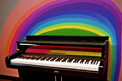 Premium AI Image | The Rainbow Piano