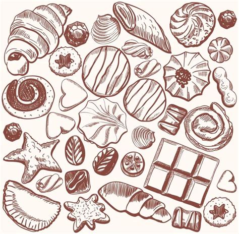 Hand Drawn Confectionery Products Retro Style Stock Vector Image by ...