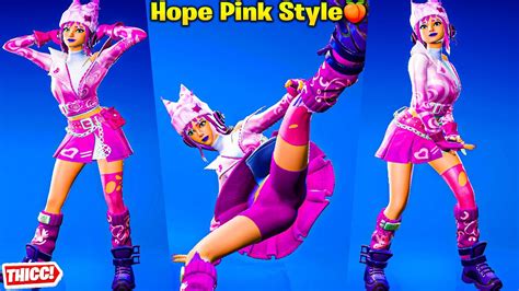 *New* Fortnite Hope Skin Showcase Thicc 🍑😍 Top Tiktok Emotes & Dances😘 Underground Chic Style 😜 ...