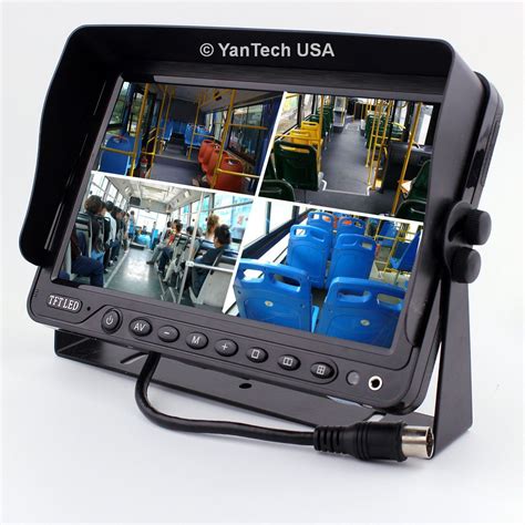 7" QUAD View TFT LCD Digital Color Monitor with BUILT-IN DVR and 32GB SD CARD