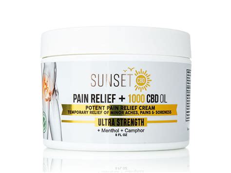 Sunset CBD Pain Relief Cream (1,000mg) | The Awesomer