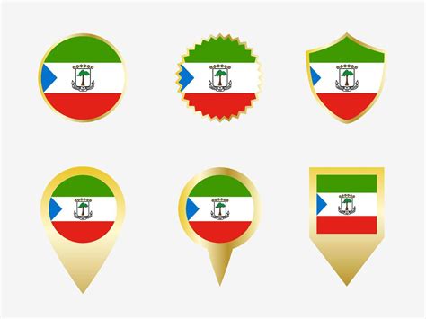 Vector flag set of Equatorial Guinea. 22822677 Vector Art at Vecteezy