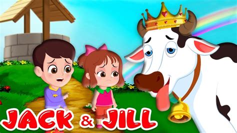 Jack and Jill Nursery Rhymes | Kids Songs with Lyrics | Went up the hill | FlickBox - YouTube