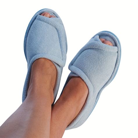 Women's Terry Cloth Comfort Slippers | Womens slippers, Slippers with ...