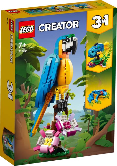 LEGO 31136 Creator Exotic Parrot Building Toy Set