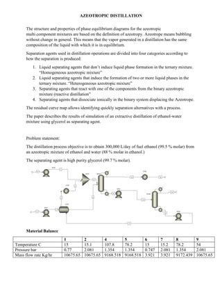 Azeotropic distillation 1 | PDF