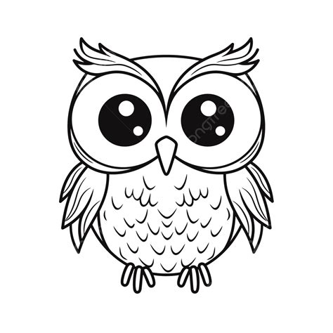 Cute Owl Coloring Pages Outline Sketch Drawing Vector, Owl Drawing, Wing Drawing, Ring Drawing ...