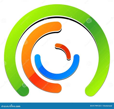 Concentric Circles with Random Lines. Segmented Circles Abstract Stock Vector - Illustration of ...