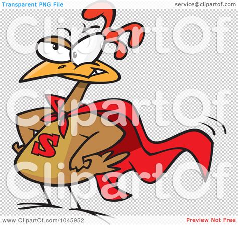 Royalty-Free (RF) Clip Art Illustration of a Cartoon Super Chicken by ...