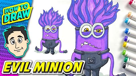 How to Draw EVIL MINION - Despicable Me 2 - Cute Easy Beginner - YouTube