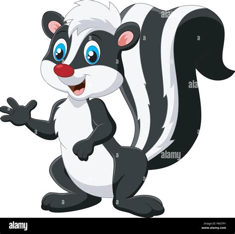 Cute skunk cartoon presenting Stock Vector Image & Art - Alamy