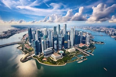 Premium AI Image | Captivating Singapore Cityscape Magnificent Aerial Image Unveils a Forest of ...