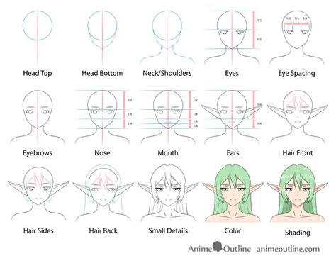 How to Draw an Anime Elf Girl Step by Step - AnimeOutline